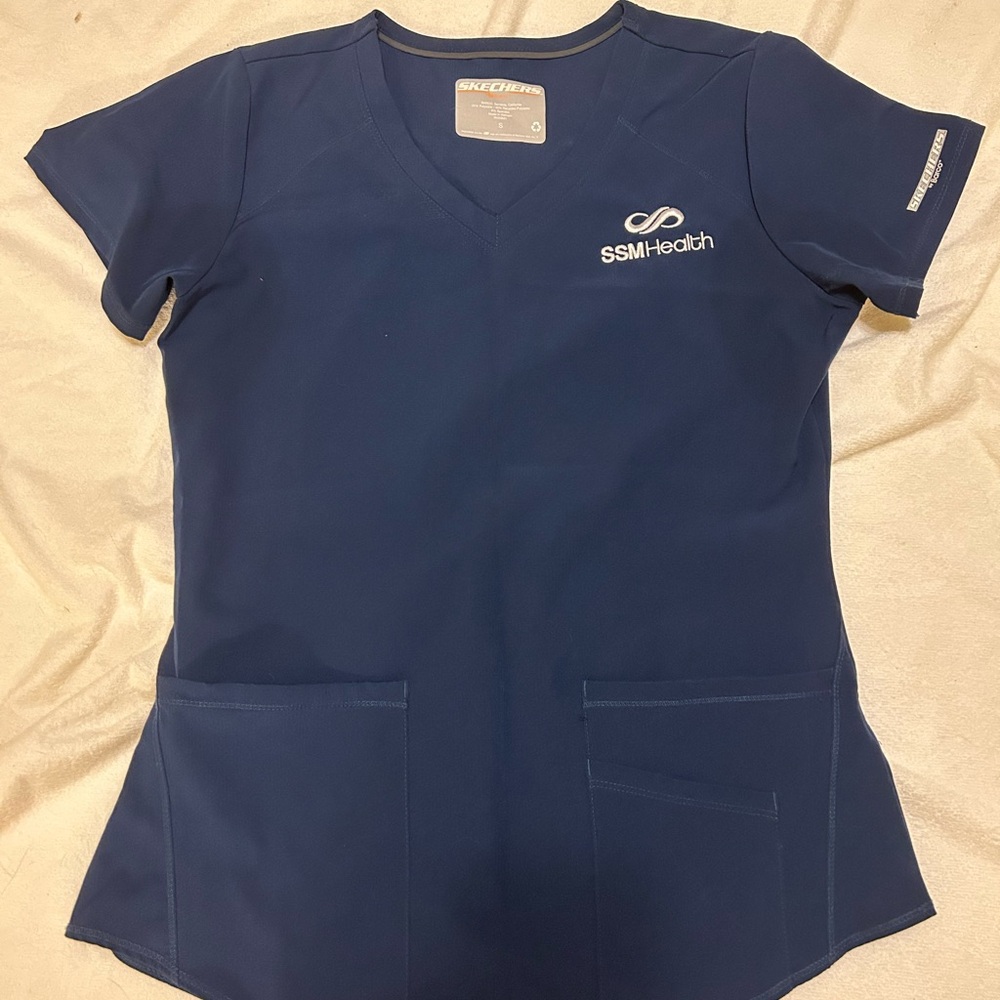 Navy Blue SSM Health Scrub Set
